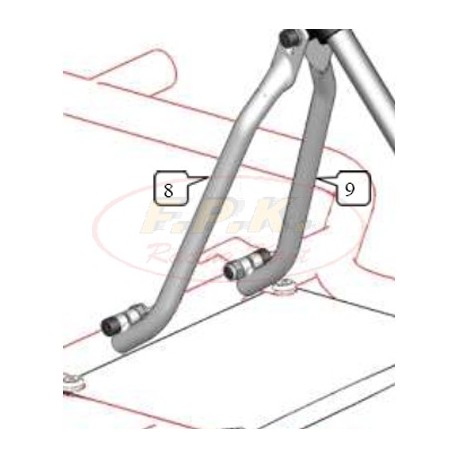 Braccio supporto piantone sterzo lato motore figura 8 KZ