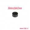 Rondella in Gomma D.30x Foro 10x .15mm, Nera