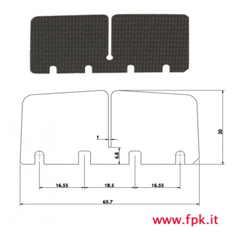 Lamella carbonio pacco 100cc 1° serie versione piccola