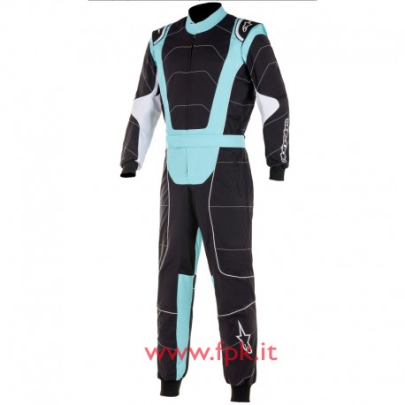 Tuta Alpinestars KMX-3 V2  Nero/Turchese