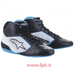 SCARPE Alpinestars TECH-1 K START V2 nera/bianca/azzurra