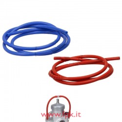 Tubetto in Silicone Rosso o blu per Overflow Carburatore (1mt)